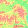 Carte topographique Saline County, altitude, relief