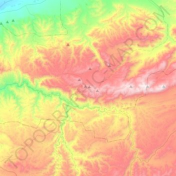 Carte topographique Toughmart, altitude, relief