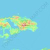 Carte topographique Isla de Waigeo, altitude, relief