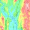 Carte topographique New Milford, altitude, relief