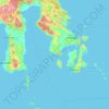 Carte topographique Zuidoost-Celebes, altitude, relief