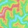 Carte topographique Glen Fork, altitude, relief