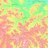 Carte topographique Хангай ᠬᠠᠩᠭ᠋ᠠᠢ, altitude, relief