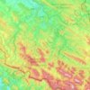 Carte topographique powiat leski, altitude, relief