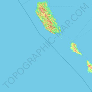 Carte topographique Mentawai Islands Regency, altitude, relief