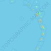 Carte topographique Caribbean Netherlands, altitude, relief