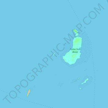 Carte topographique Pulau Bakau, altitude, relief