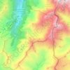 Carte topographique Réserve naturelle des Contamines-Montjoie, altitude, relief