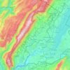 Carte topographique Réserve naturelle de la haute chaîne du Jura, altitude, relief