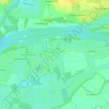 Carte topographique Saint-Jean-de-la-Croix, altitude, relief