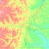 Carte topographique Greensville County, altitude, relief