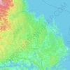 Carte topographique Uppsala County, altitude, relief