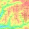Carte topographique Communauté rurale de Keur Maba Diakhou, altitude, relief