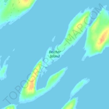 Carte topographique Belcher Island, altitude, relief