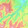 Carte topographique Valdivia, altitude, relief