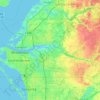 Carte topographique Manatee River, altitude, relief