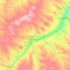 Carte topographique Prairie County, altitude, relief