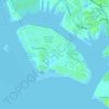 Carte topographique Sand Island, altitude, relief