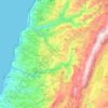 Carte topographique Chouf District, altitude, relief