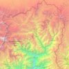 Carte topographique North Sikkim District, altitude, relief