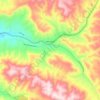 Carte topographique Mescalero, altitude, relief
