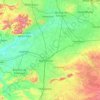 Carte topographique La Mancha, altitude, relief