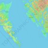 Carte topographique Hecate Strait, altitude, relief