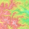 Carte topographique Clear Creek County, altitude, relief