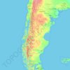 Carte topographique Patagonien, altitude, relief