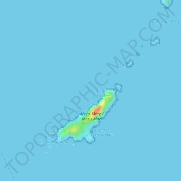 Carte topographique Îles Sanguinaires, altitude, relief