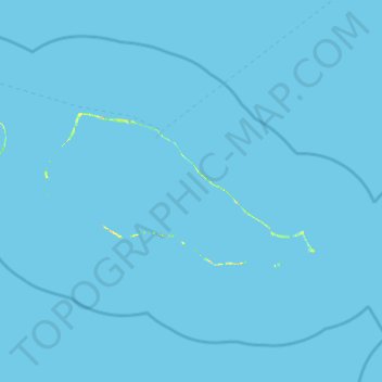 Carte topographique Rangiroa, altitude, relief