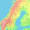 Carte topographique North Sweden, altitude, relief