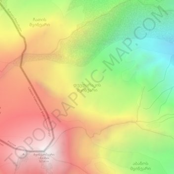 Carte topographique Devdaraki Glacier, altitude, relief