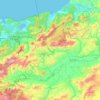 Carte topographique Gouvernorat Jendouba, altitude, relief