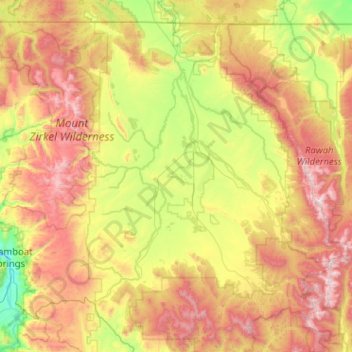 Carte topographique Jackson County, altitude, relief