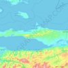 Carte topographique Península de Araya, altitude, relief