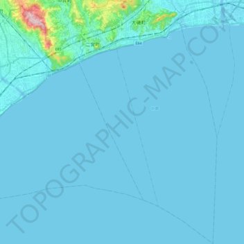 Carte topographique 中郡, altitude, relief