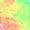 Carte topographique Camrose County, altitude, relief