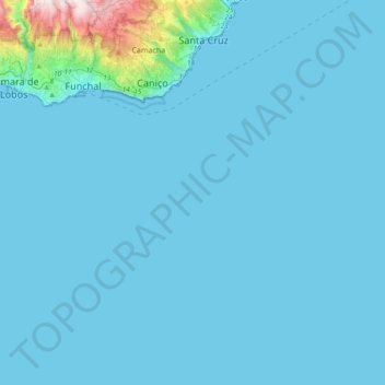 Carte topographique Santa Cruz, altitude, relief