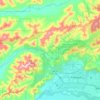 Carte topographique Goldstream, altitude, relief