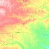 Carte topographique Harmon County, altitude, relief