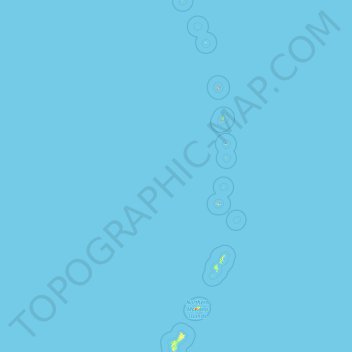 Carte topographique Islas Marianas, altitude, relief