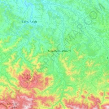 Carte topographique Le Saison, altitude, relief