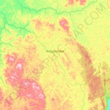 Carte topographique Anjozorobe, altitude, relief