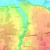 Carte topographique Bieujac, altitude, relief