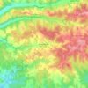 Carte topographique Pressignac-Vicq, altitude, relief