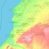 Carte topographique Province de Safi, altitude, relief