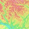 Carte topographique Rivière-Verte Parish, altitude, relief