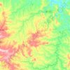 Carte topographique Pinhalão, altitude, relief