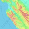 Carte topographique Monterey County, altitude, relief